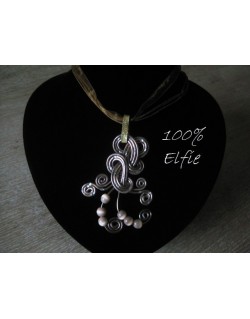 pendentif Elfique Alu or et brun